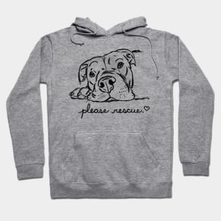 Rescue Dog, Rescue Pit Bull, Pittie Lovers, Adopt Don't Shop Hoodie